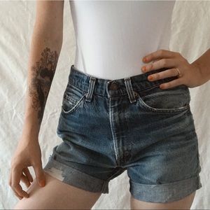 Vintage orange tab high waisted levis cut offs